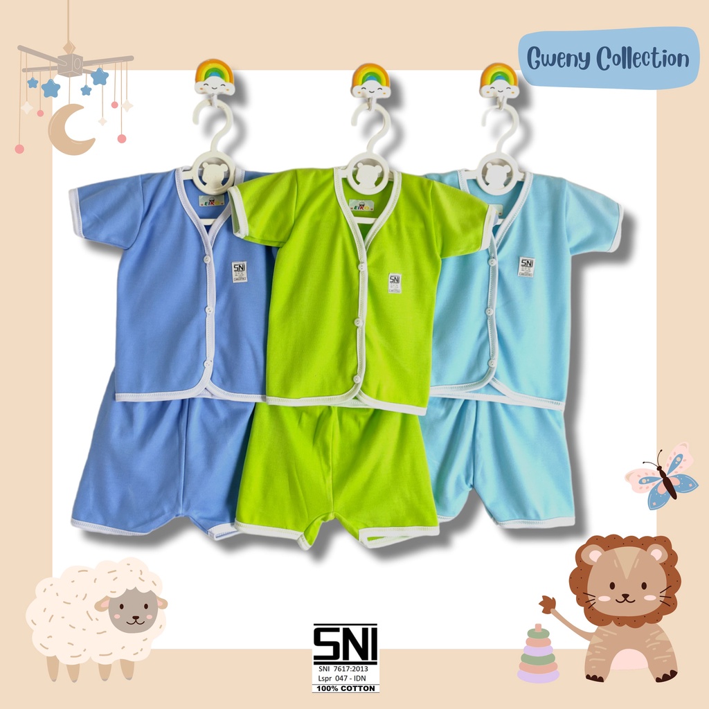 SETELAN BAYI BARU LAHIR KUTUNG/LENGAN PENDEK/LENGAN PANJANG BABY NEWBORN  UNISEX MURAH (DKF)