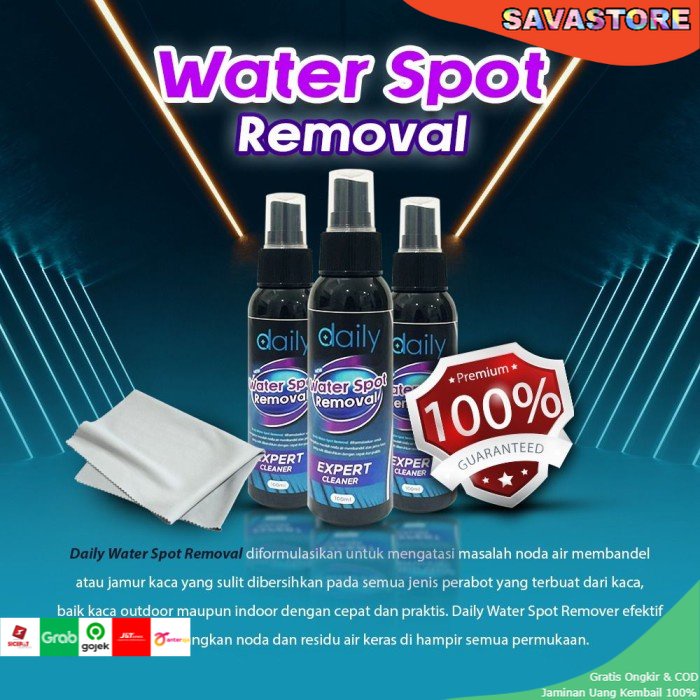 Spray Cairan Pembersih dan Penghilang Kerak Jamur Kaca - Daily Waterspot Removal 100ml Pembersih Jamur Kaca Kamar Mandi - Kendaraan - Spion