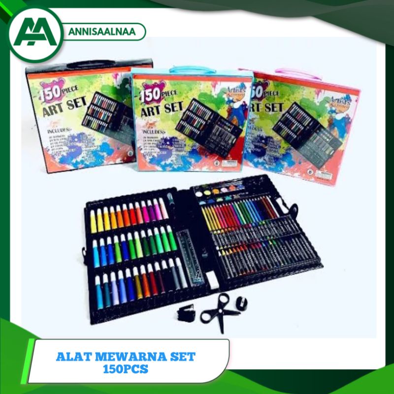 

Crayon Anak Set Koper 150/Alat tulis set crayon colouring mewarnai dan melukis lengkap