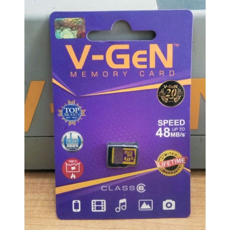 MEMORI HP 4GB 8GB 16GB 32GB MICRO SD VGEN CLASS 6 ORIGINAL BERGARANSI RESMI