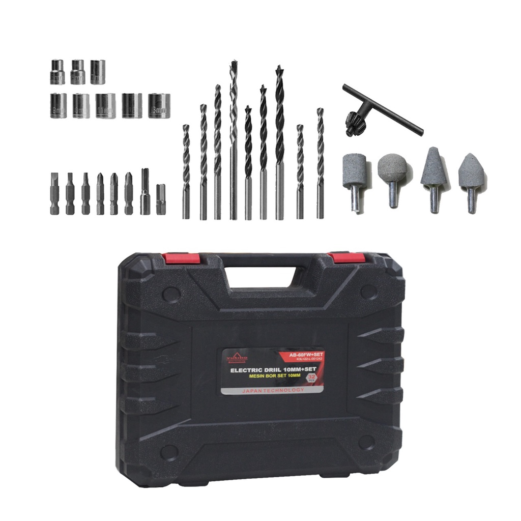 PROMO MURAH LEBAY!!!! YUKIDO JAPAN TOOL MESIN BOR 10MM PUTARAN BOLAK BALIK (full tembaga) BOR KAYU BETON BESI TIPE AB-60FW+SET FARIABLE SPEDD BOR TERMURAH SPESIAL EDITION FREE KOPER