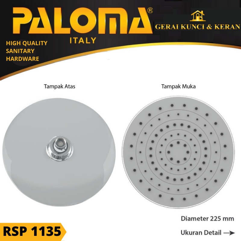 PALOMA RSP 1135 Rainshower Head Shower Rain Sower Mandi Kepala Atas