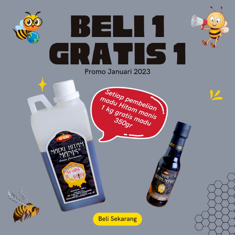 

Madu As-saba Promo Buy1 Get1