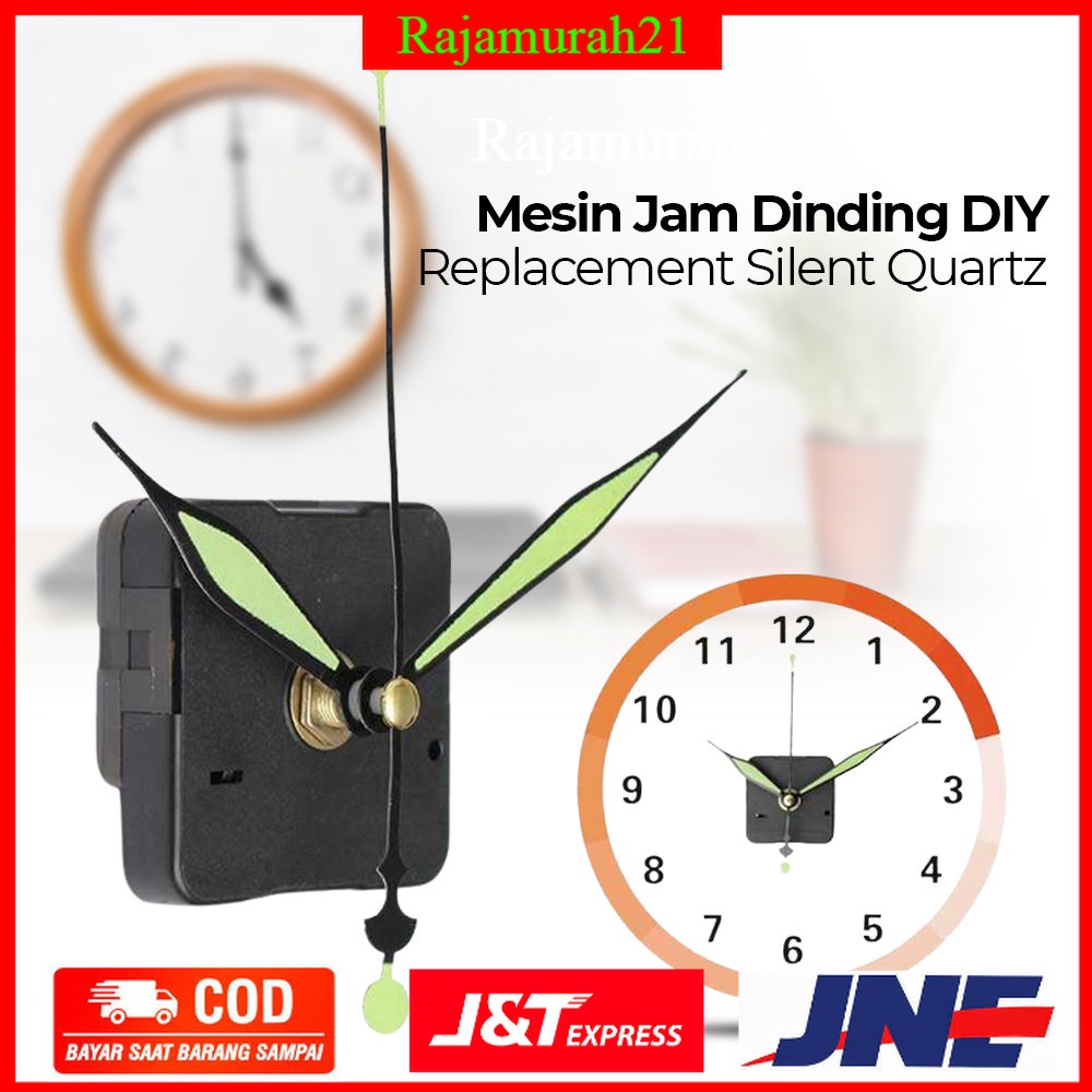 Mesin Jam Dinding DIY Replacement Silent Quartz - Black - OMHZXSBK