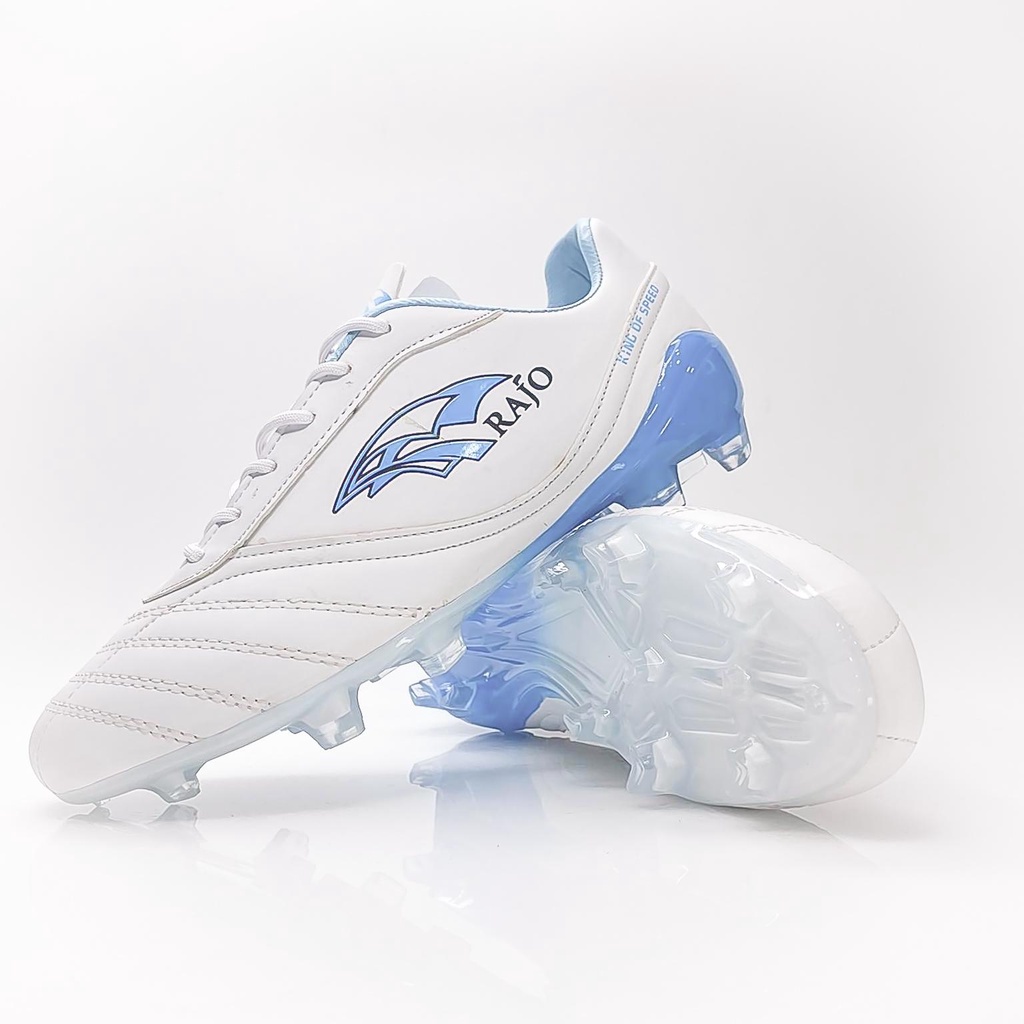Rajo Sepatu Bola KING of SPEED 057 RAJO FG White ligt blue 00157 original quality