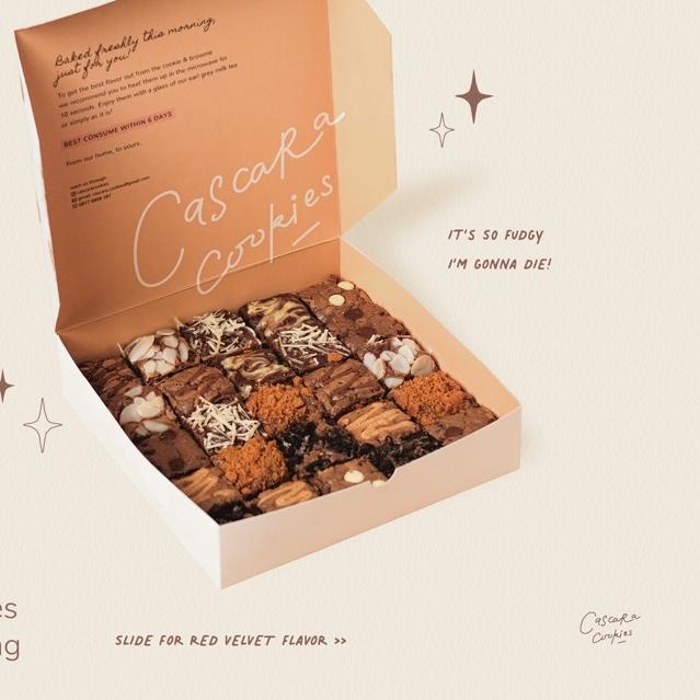 

➥ Cascara Cookies - Dynamite Fudge Brownie 20x20cm 25 pcs ▼