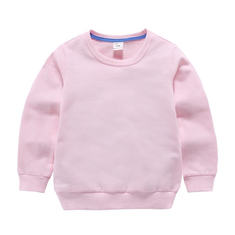 Basic Polos Sweater  Untuk Anak Laki laki &amp; Perempuan Bahan Fleece Size M-Xl (Usia 2-10 th )