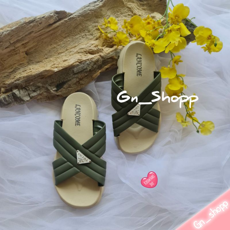 Sandal Wanita Tali Silang PIN SEGITIGA IMPORT Terbaru 023-A7