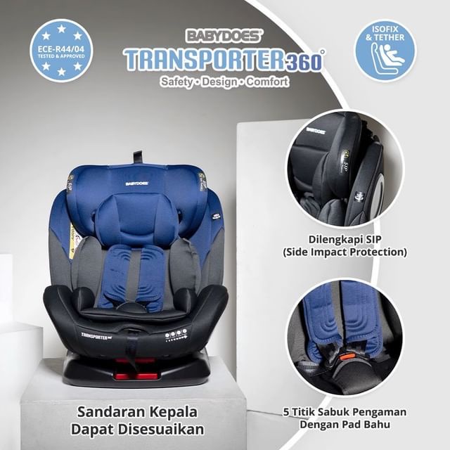 Carseat Babydoes Transporter 360° CH-WW 8738SN / Dudukan Mobil Anak