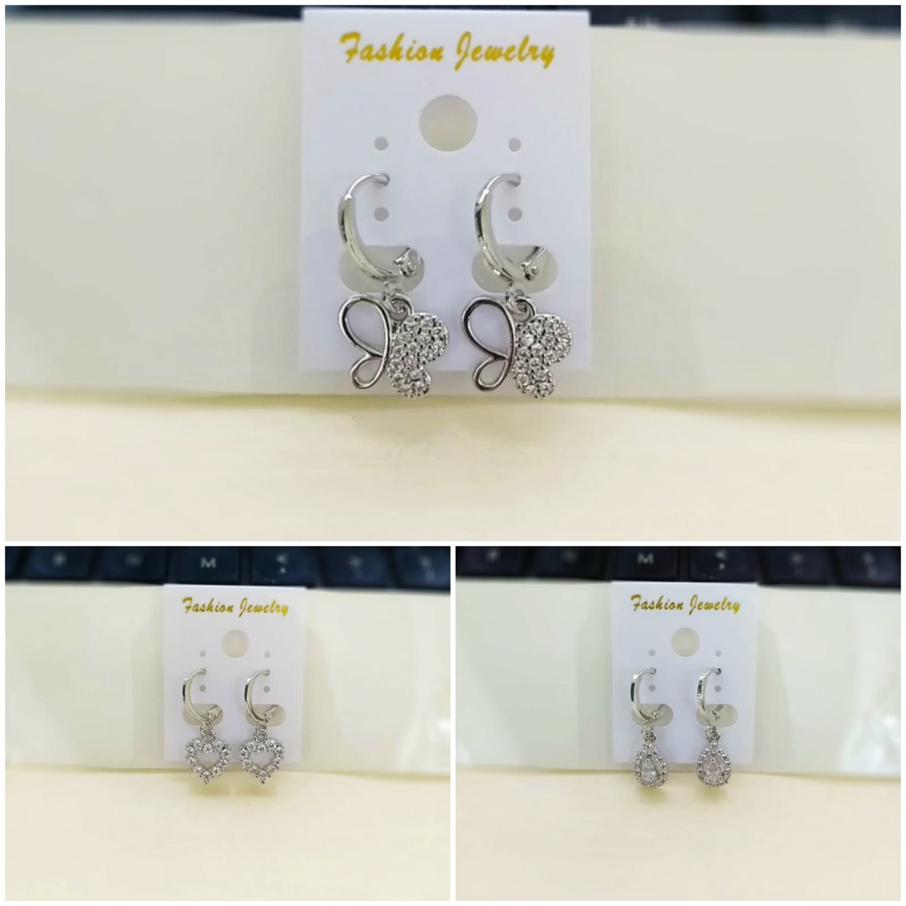 AV63 Grosir Anting Rumbai Dewasa Juntai Permata