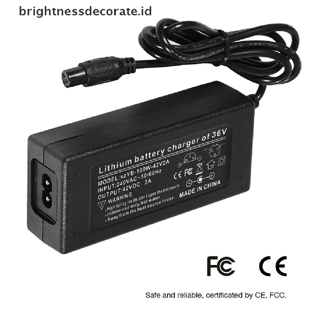[Birth] Adaptor Charger 42V 2A Untuk Hoverboard Skuter Self Balancing Pintar Elektrik [ID]