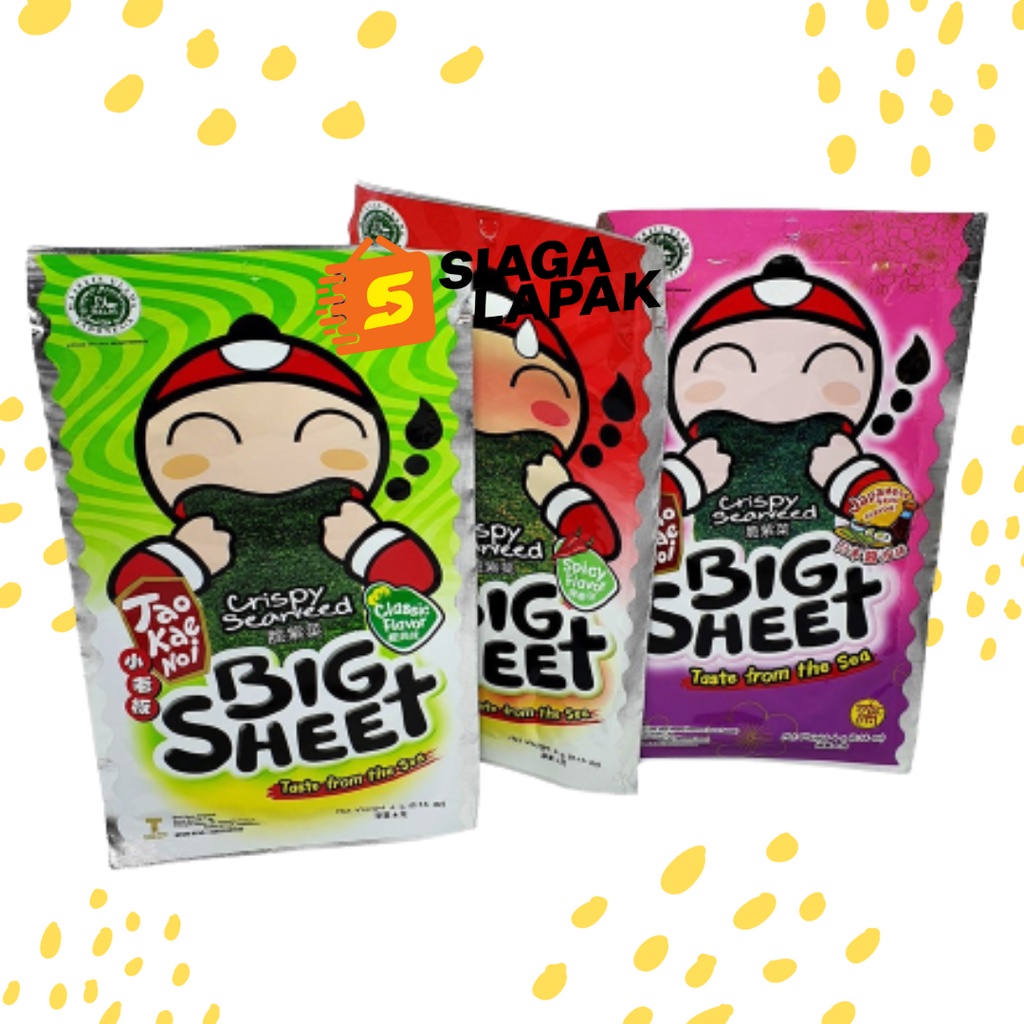 Rumput Laut Tao Kae Noi Big Sheet Crispy Seaweed All Varian 3,2gram