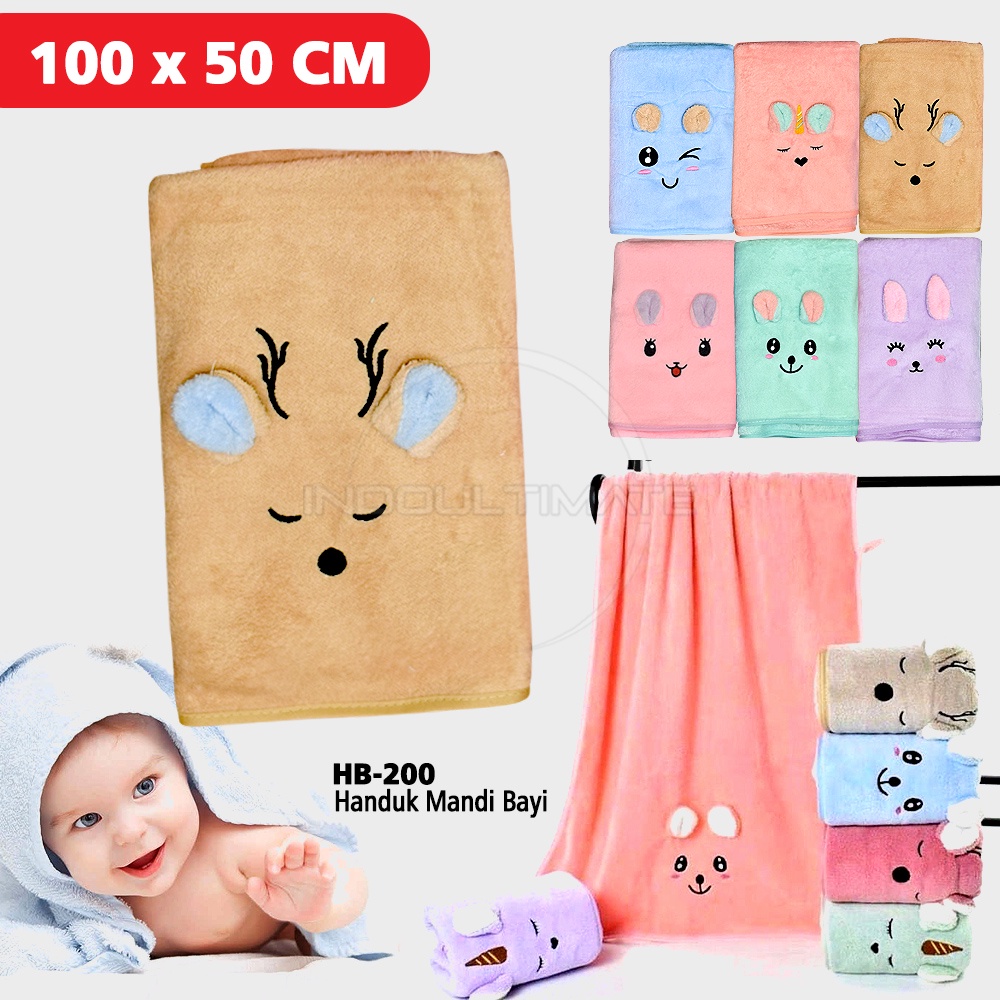 Handuk Bayi Jumbo Handuk Mandi Bayi [Size 100 cm x 50 cm] Handuk Bayi Baru Lahir Lembut Murah Motif Handuk Kain Mandi Bayi Perlengkapan mandi bayi Handuk Bayi Lap Mandi Bayi Lap Mandi Anak HB-200