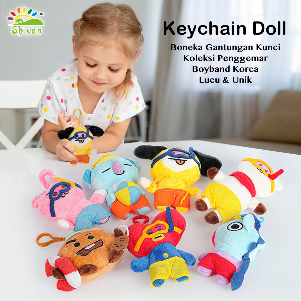 [Shiyan] gantungan kunci bonekamini doll keychain summer theme ukuran kecil PENGIRIMAN VARIAN RANDOM