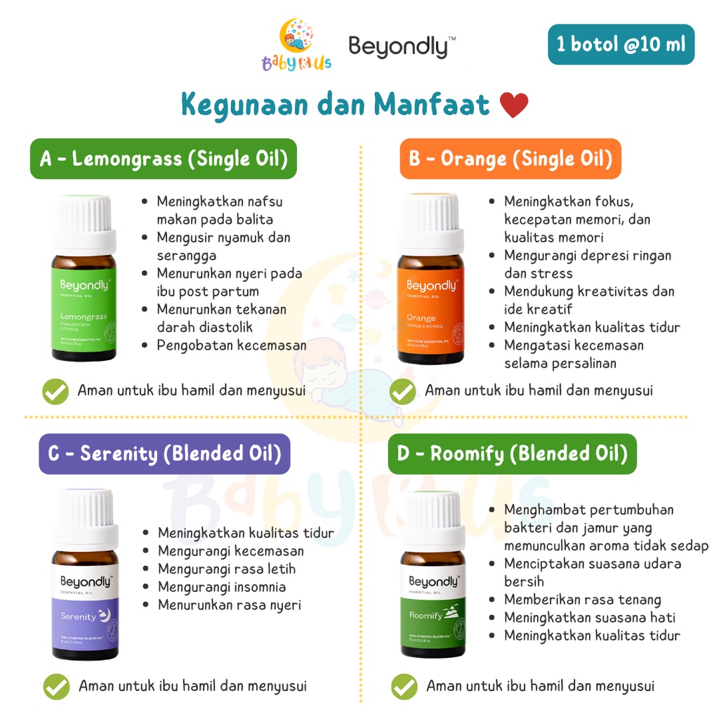 Beyondly Essential Oil - Relaxation dan Anti-Stress / Healing / Calming - Minyak Aromaterapi / Minyak Esensial