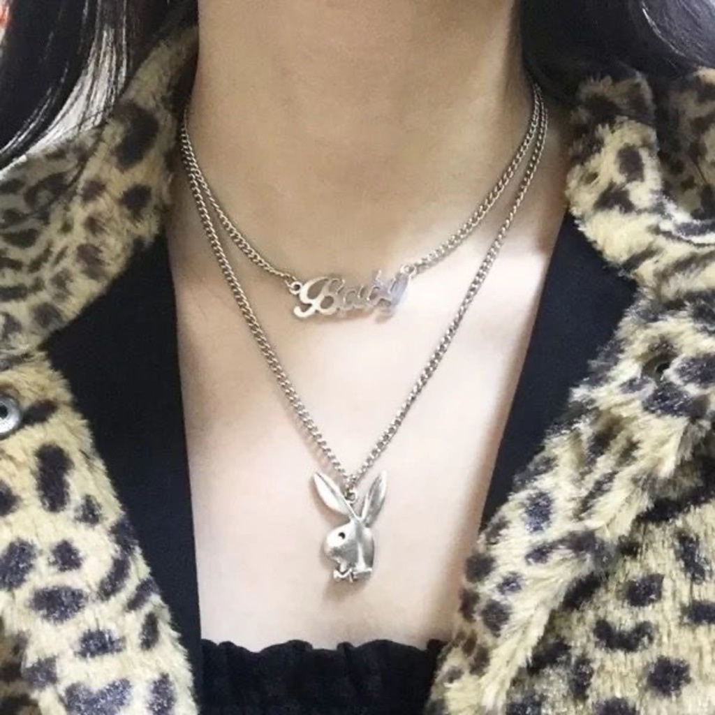 [Rabbit Series] Aksesoris Kalung Liontin Kelinci Rantai Klavikula Kepribadian Retro Versi Korea