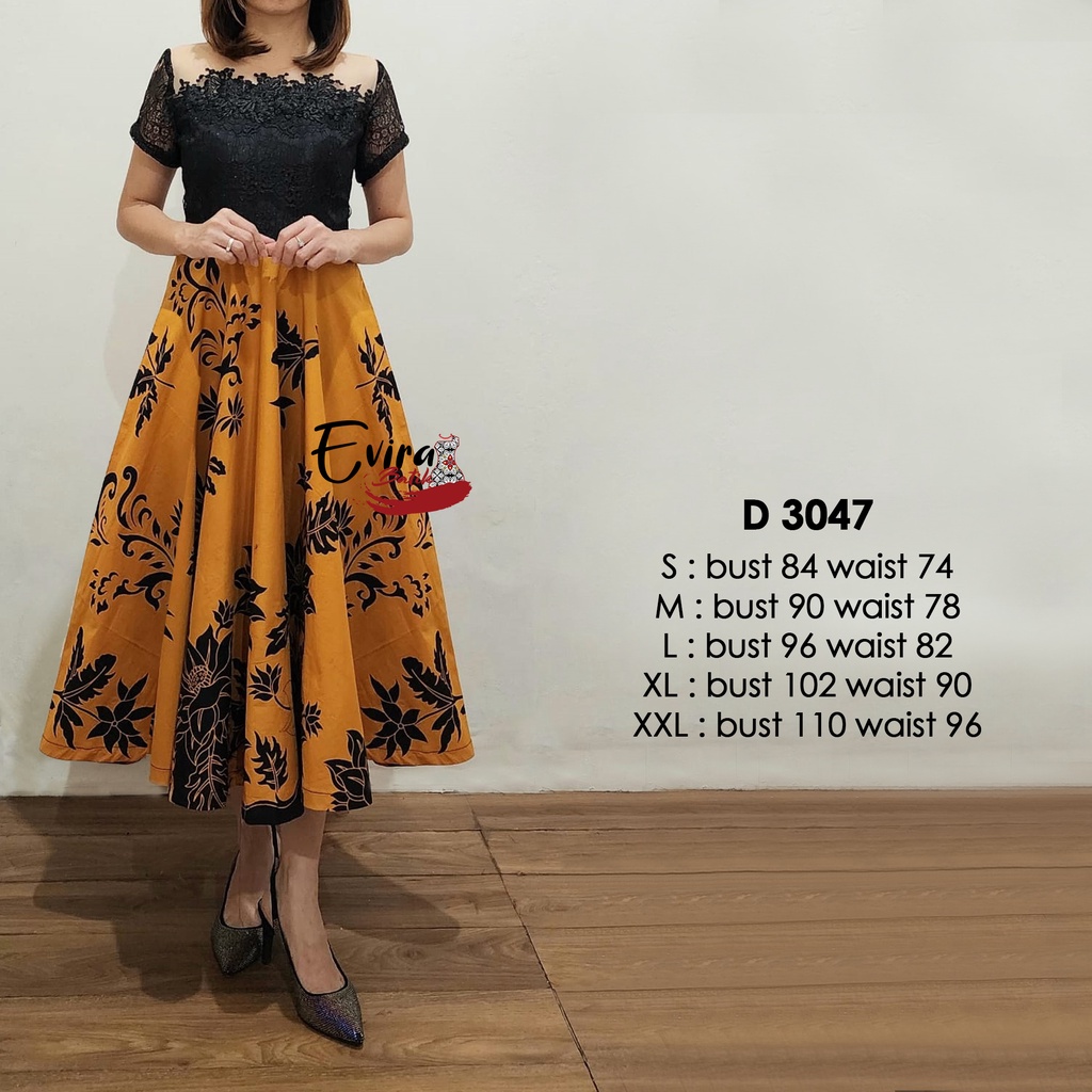 Dress Batik Wanita Modern / Fashion Batik / Dress Batik Kondangan / Wisuda / Baju Batik Couple Kode 