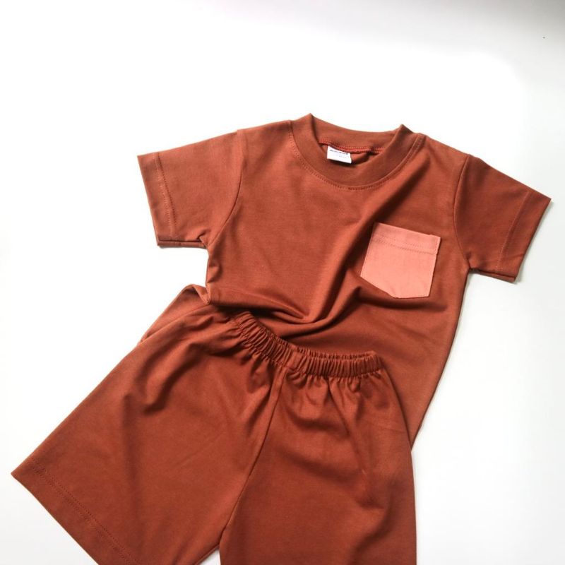 Minimine - Cale Set / setelan anak usia 1-10 tahun / setelan celana pendek dan kaos anak / baju bermain anak / setelan anak lucu murah bagus