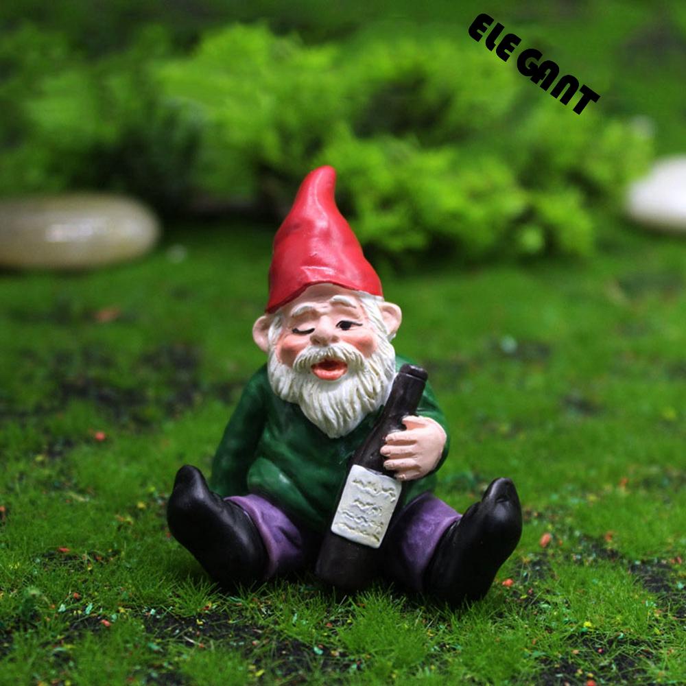 ELEGANT Resin Dwarf Miniatures Miniature Garden Flower Pot Accessories Micro Landscape Decoration 1/4 pcs Moss Outdoor Handicraft Fairy Elf Bonsai Ornaments