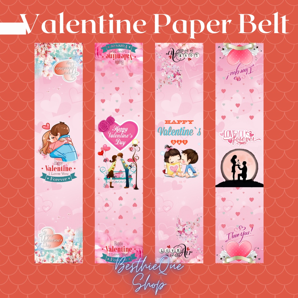 

(VLT02) - Sticker Paper Belt Valentine