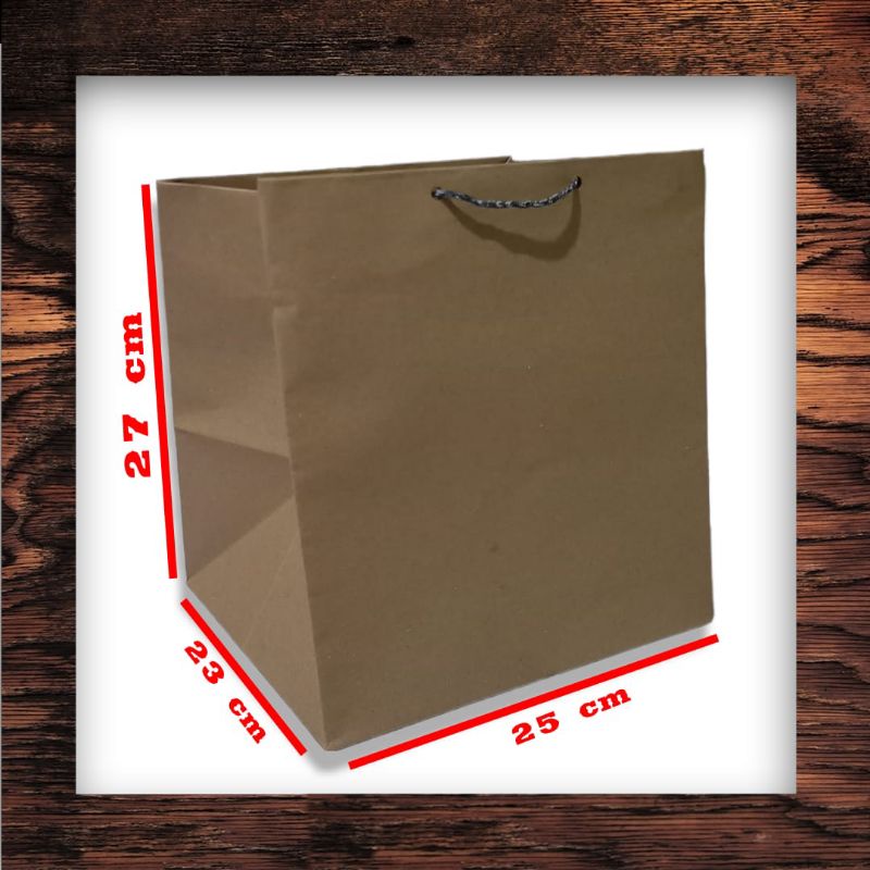 

paperbag polos kotak nasi P×L×T 25×23×27