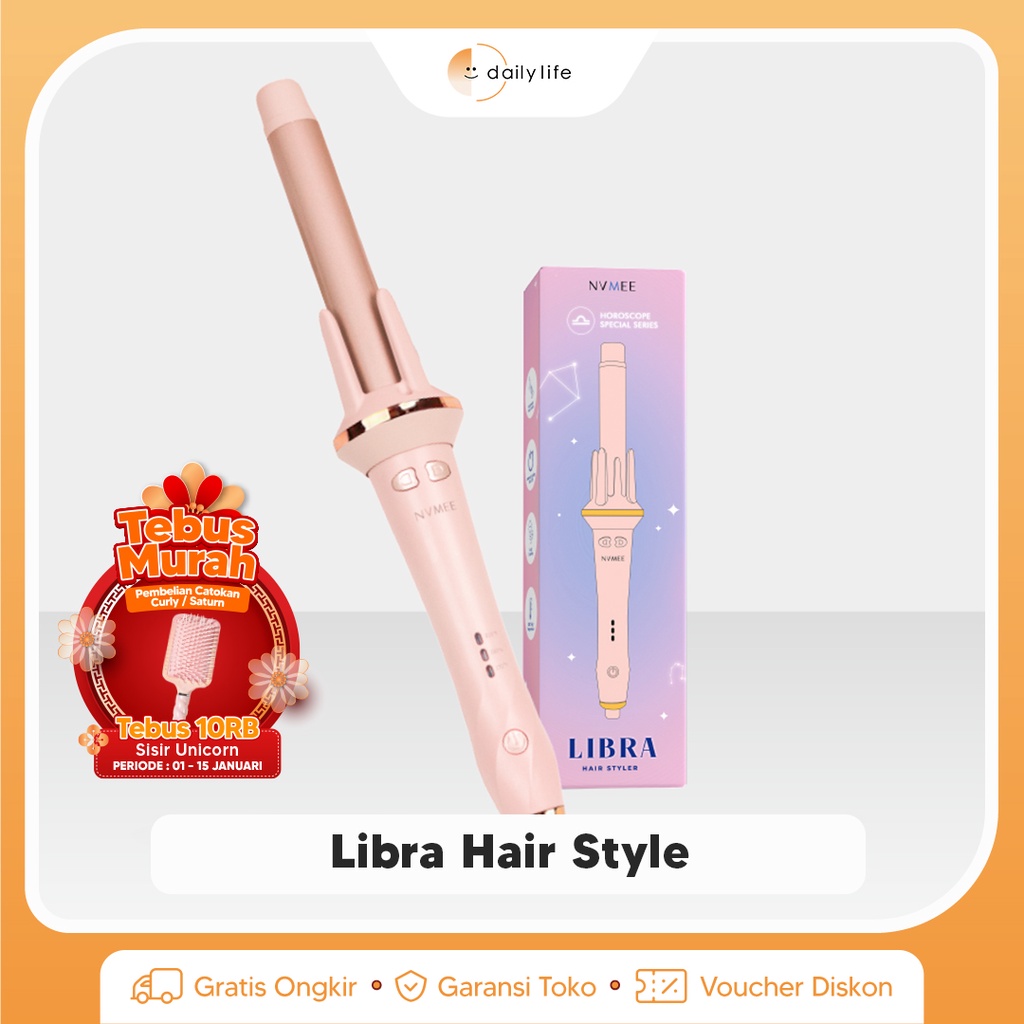 FREE GIFT Catokan Curly Rambut Otomatis Original NVMEE -HR-CURLYNW- Dailylife.id