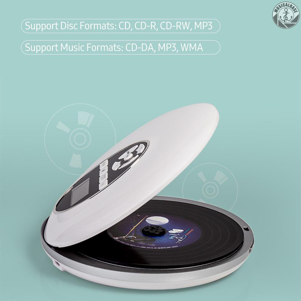 [In Stock] Mini CD Player Portable LCD Digital CD-Runner Music Player 5efek Suara &amp; 4mode Berulang Mendukung Kartu TF Kabel Aux Jack Headphone 3.5mm Untuk Rumah Mobil Traveling