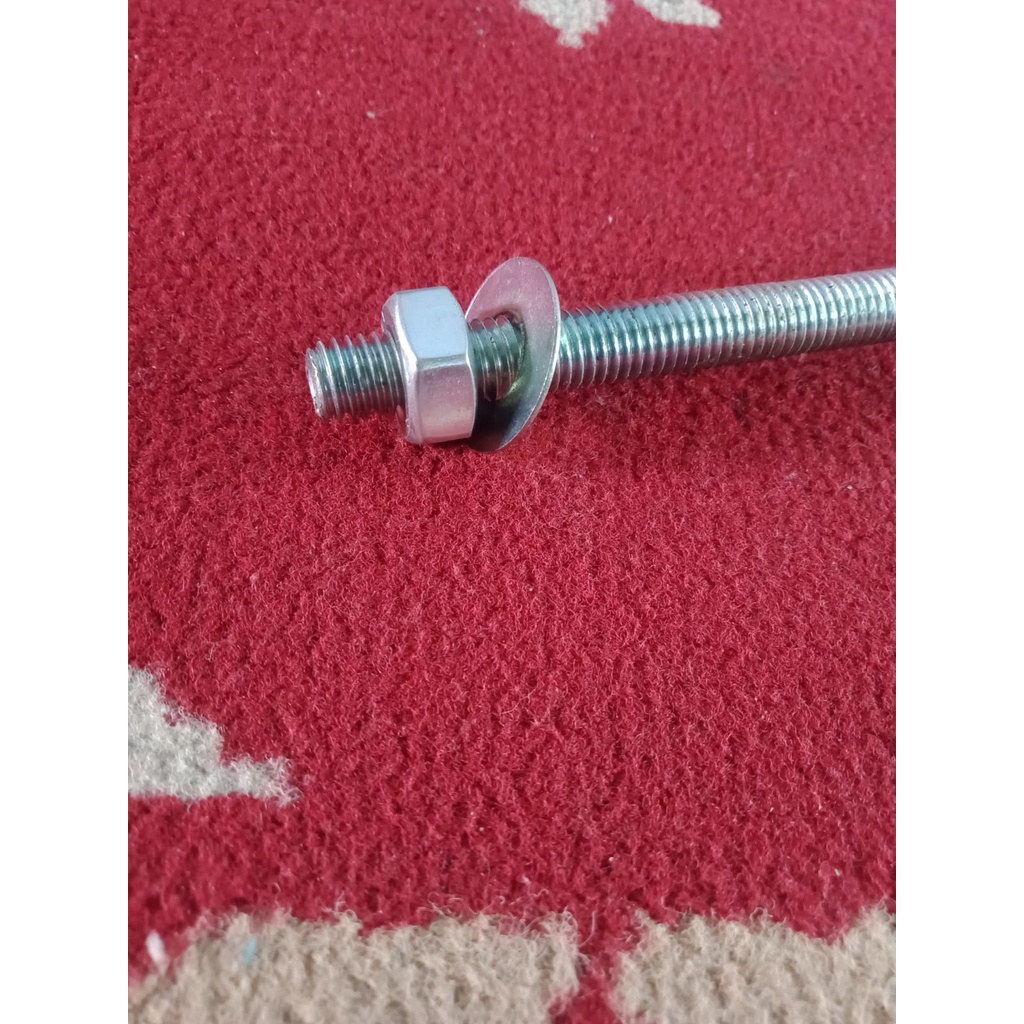 As Drat M10 Lengkap Dengan Mur & Ring/ Washer