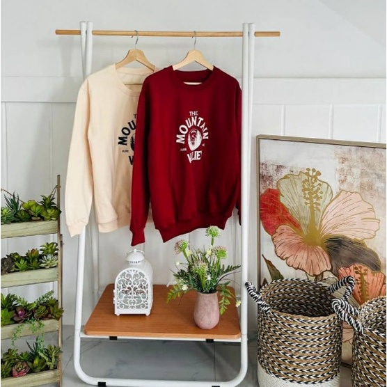 SWEATER MOUNTAIN VALIEY I KOREAN BASIC CREWNECK I PAKAIAN PRIA DAN WANITA I BAHAN FLEECE I ALLSIZE