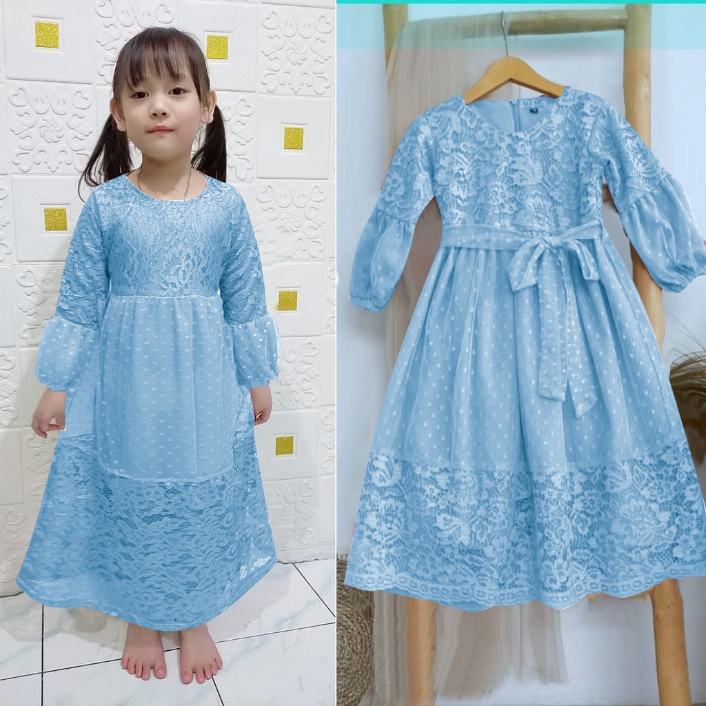 MAXI BELINDA KID 3-11 TAHUN REAL PICK PREMIUM GAMIS TILE ONDE ANAK MODEREN