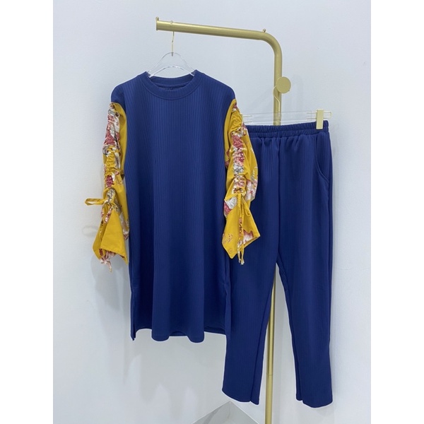 MUSE SETCEL TERBARU TANGAN SERUT MOTIF BUNGA MUSLIMAH ABG GROSIR JAKARTA MODELLANO