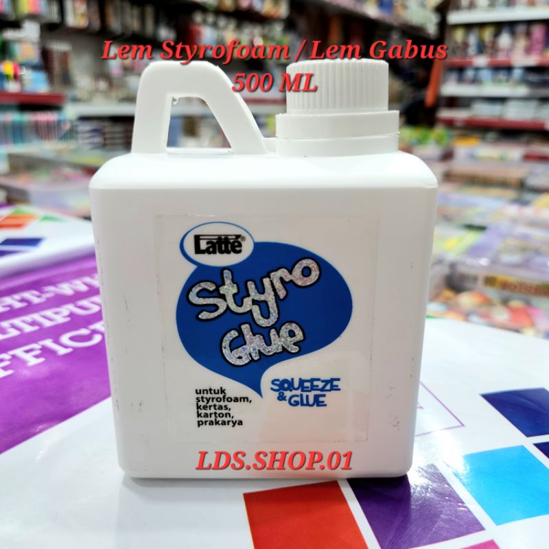 

Lem Styrofoam / Lem Gabus / Lem Busa / Lem Sterofoam LATTE 500 ml (1 PCS)