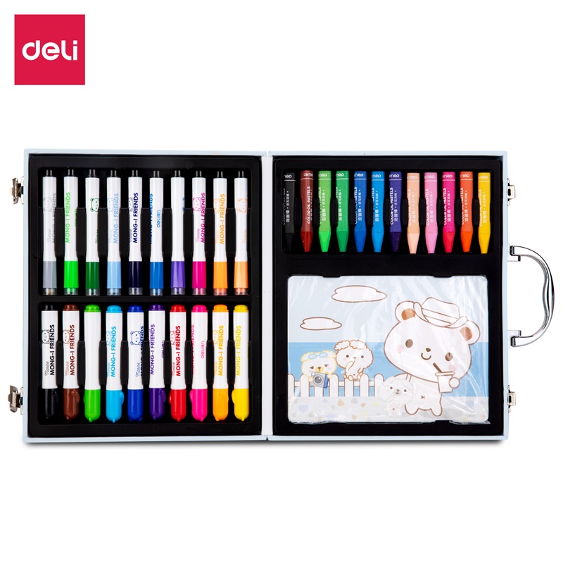 

Deli School Art Set / Set Alat Mewarnai Anak 52pcs Tas Premium 75404
