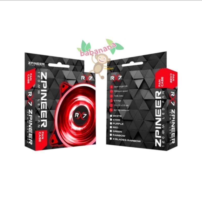 Fan RX7 12cm Kipas Casing PC Komputer 120mm Cooler Desktop Cooling