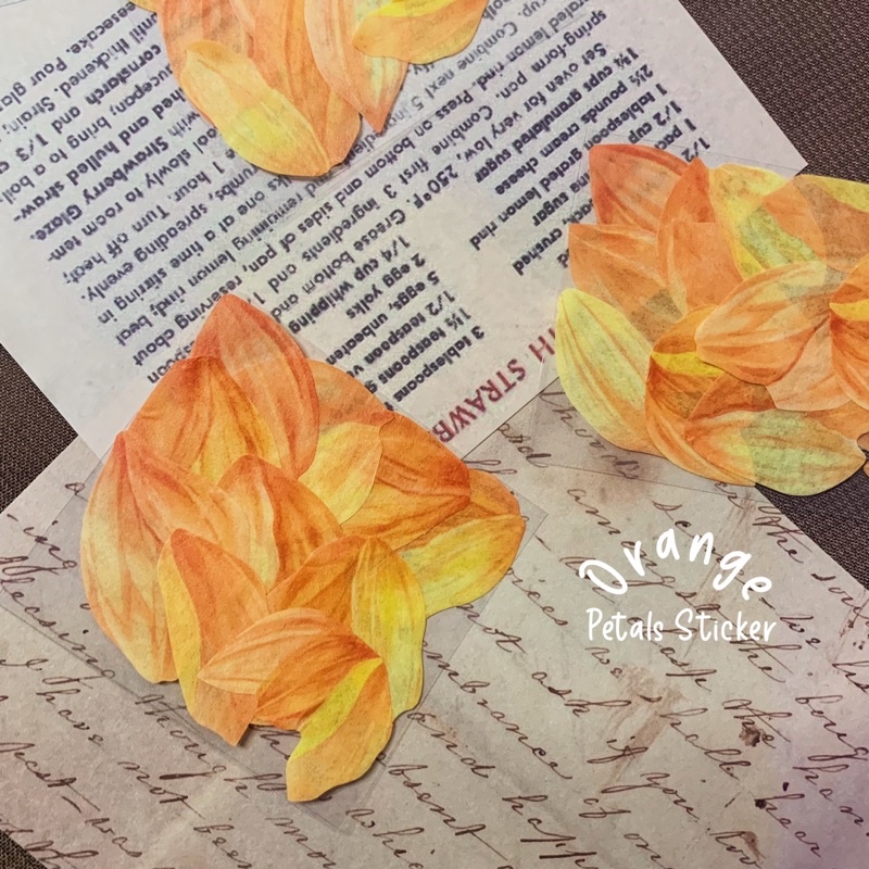 

(SHARING) •ORANGE PETALS STICKER/STICKER BUNGA