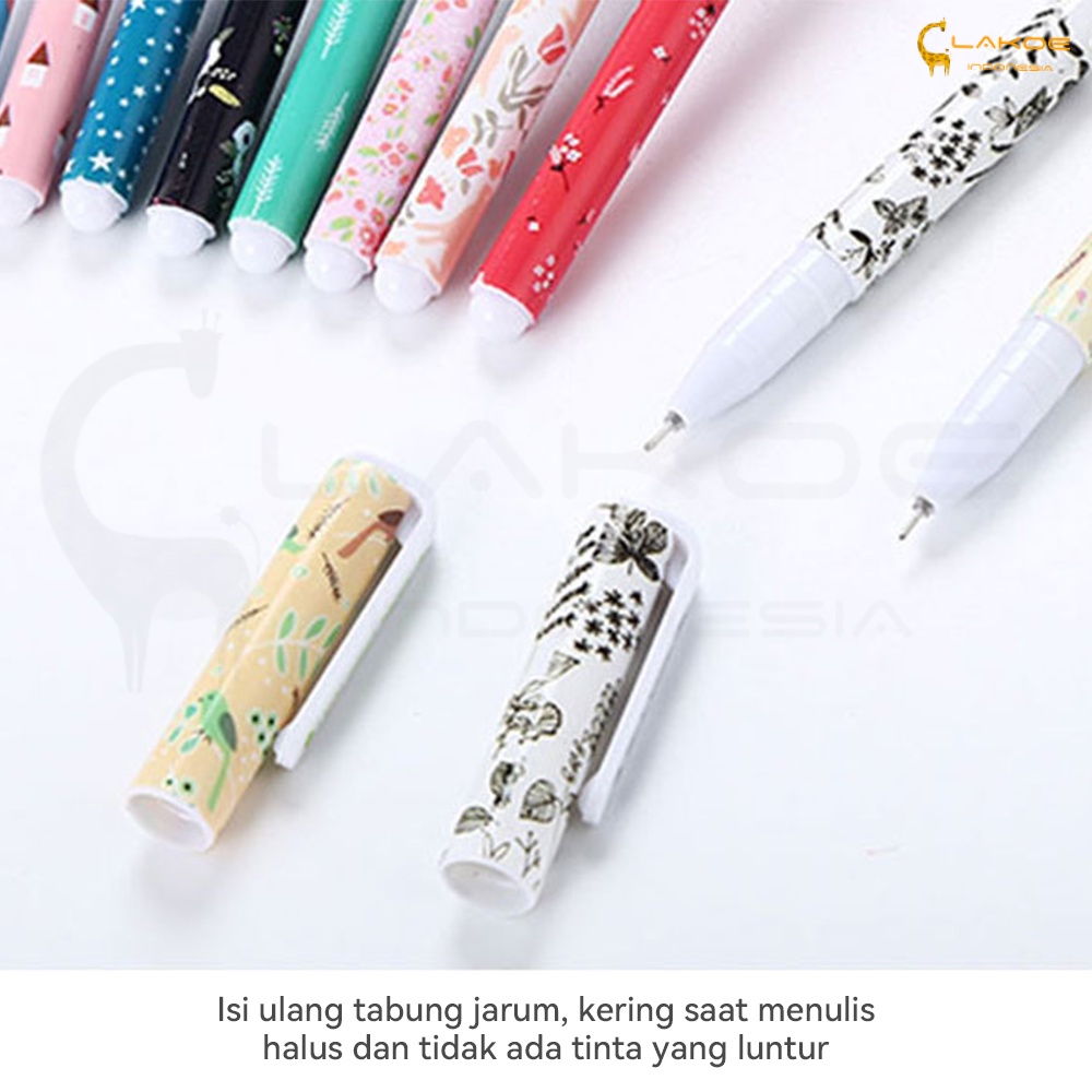 Pen pana 0.38MM Pulpen gel warna lucu 10pcs set