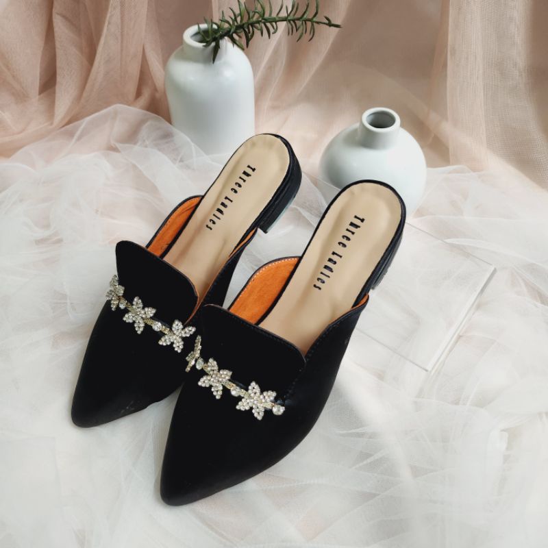 Rayfa heels 2 cm | Sendal wanita hak rendah