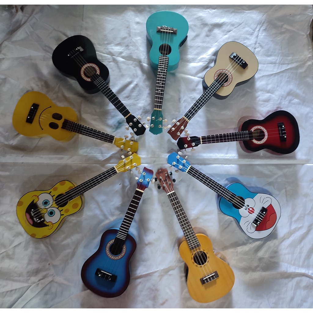 Gitar Ukulele KARAKTER senar 4 full bonus GARANSI