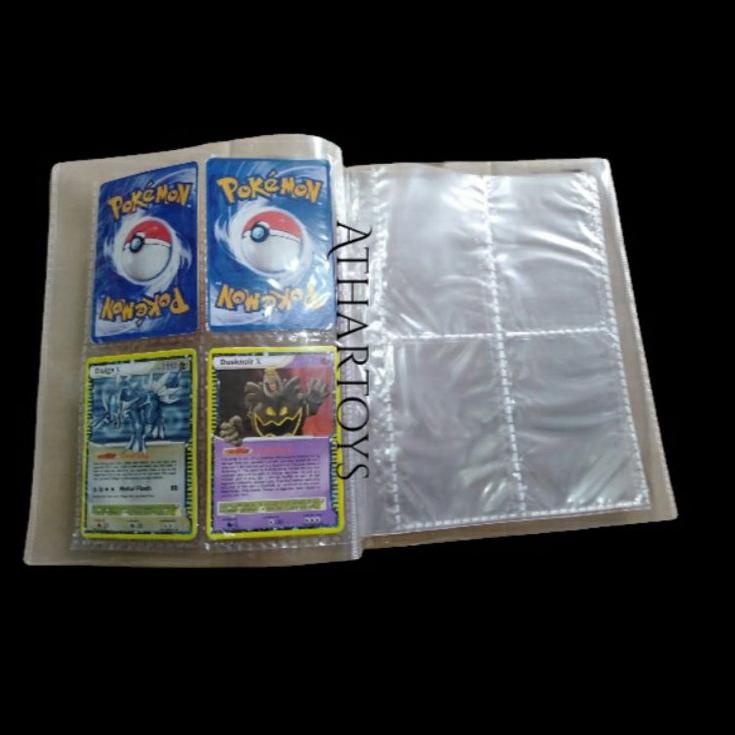 ⚡COD⚡ Album kapasitas 80 bolak balik card pokemon 4x4 isi 10 halaman free card pokemon random