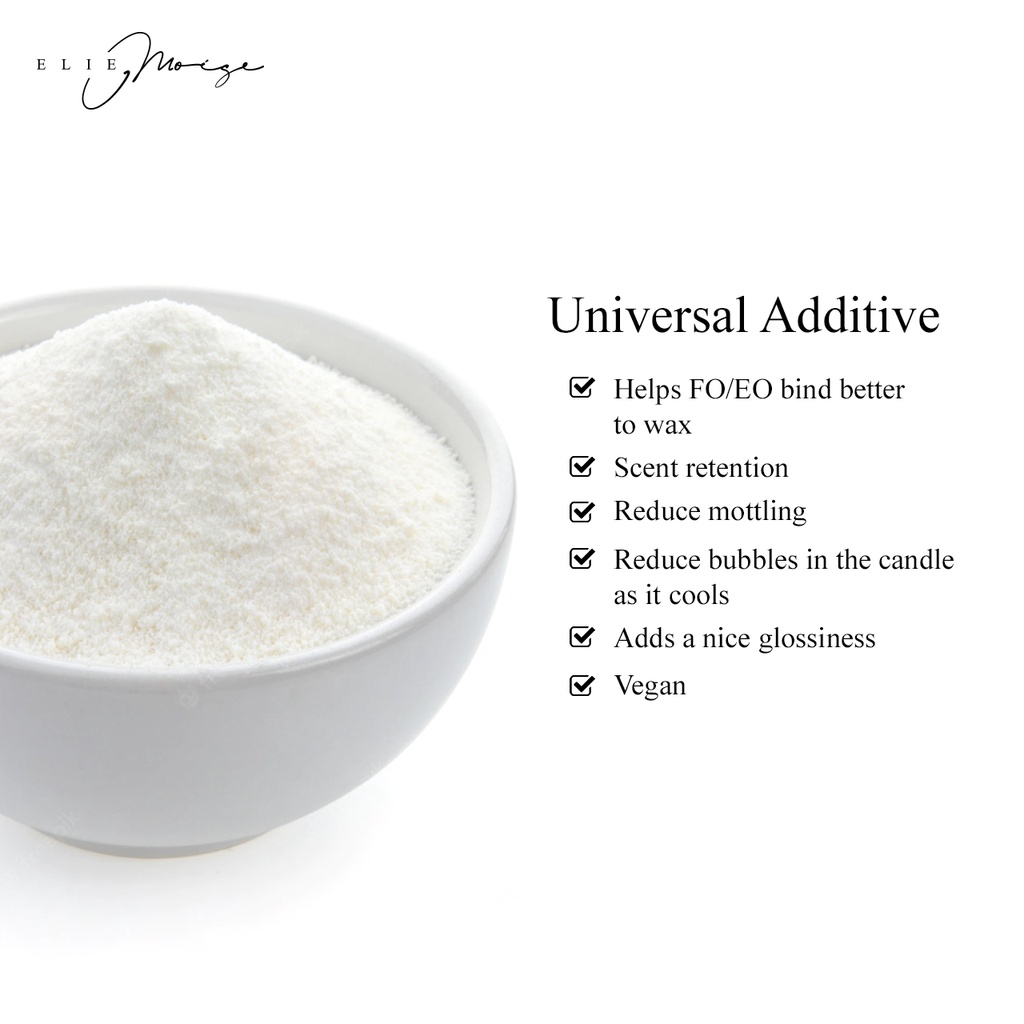 Candle Wax Universal Additive (UA) - Bahan Tambahan Pembuatan Lilin Aromaterapi 100gr