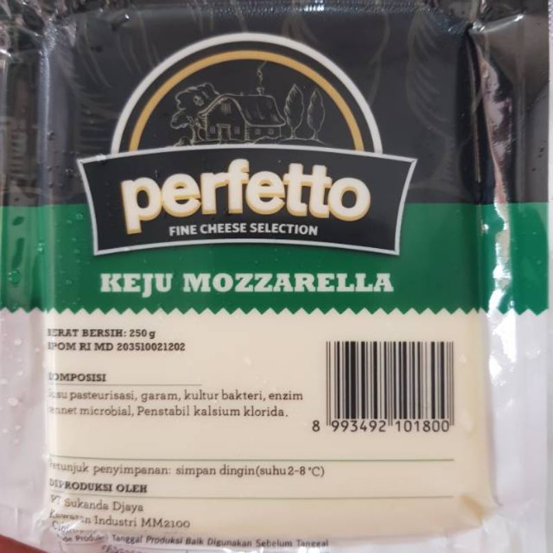 

Keju mozarella perfetto mozzarella original fresh pack 250gr