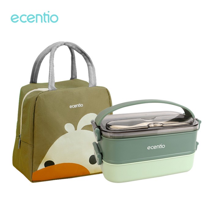 Lunch Box Ecentio 1.2L Lunch Box/Kotak Makan+Lunch Bag Set