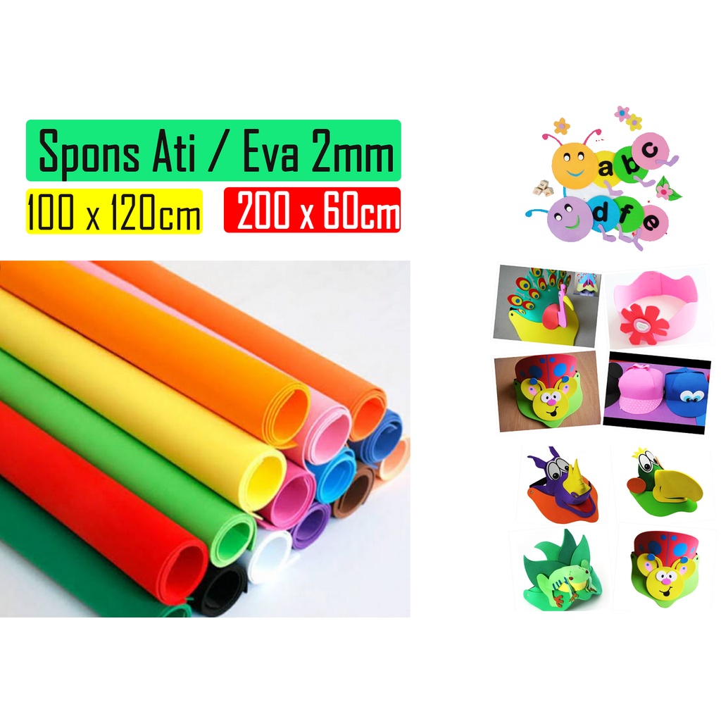 Busa Ati 2mm warna Kerajinan / Eva spon | Spons eva | Eva foam