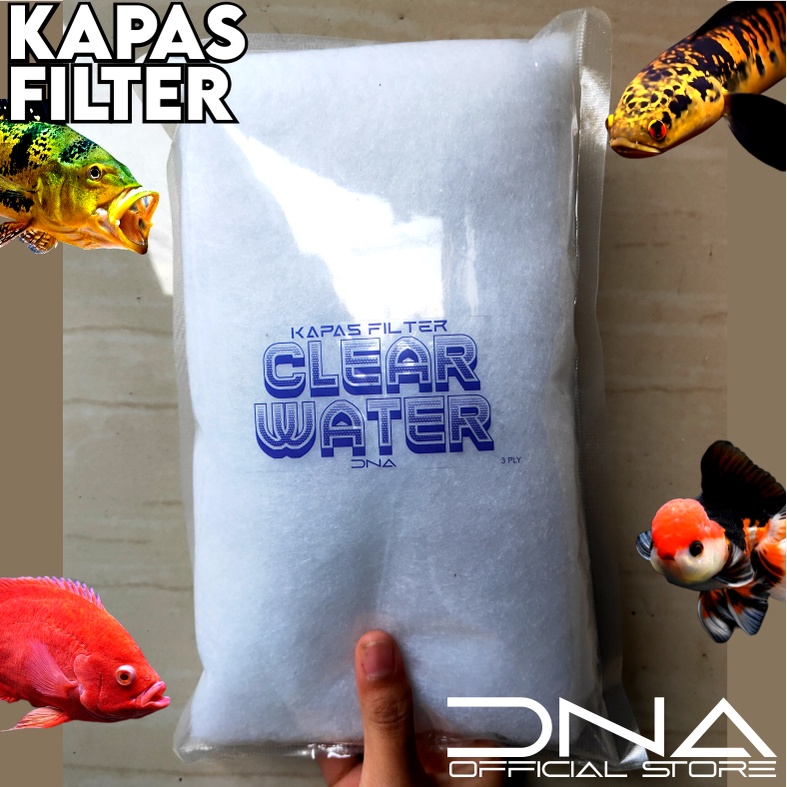 KAPAS FILTER 3PLY untuk menjernikan air aquarium CLEAR WATER kapas busa untuk segala jenis ikan Channa Arwana Louhan Oscar Pbass Koi Koki dakron