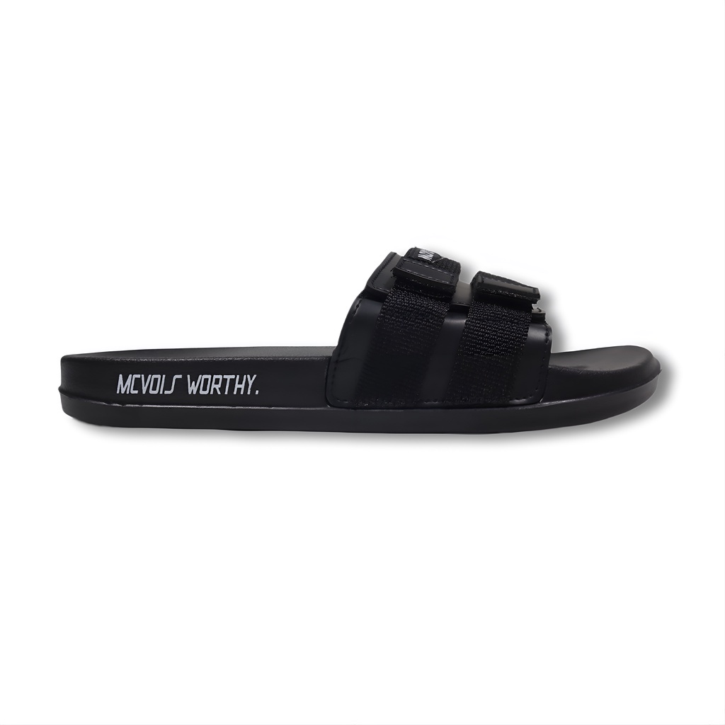 Mcvois Sandal Pria Slide Logo Sandal Slip On Anti Slip