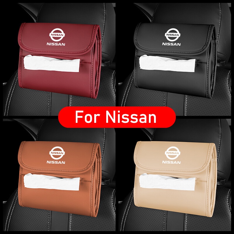 (NEW) Kotak Tisu Mobil Laci Kursi Gantung tissue box Kreatif Sandaran Tangan box interior Untuk Nissan Terra Navara Almera Patrol royale X-Trail Sylphy JUKE Leaf