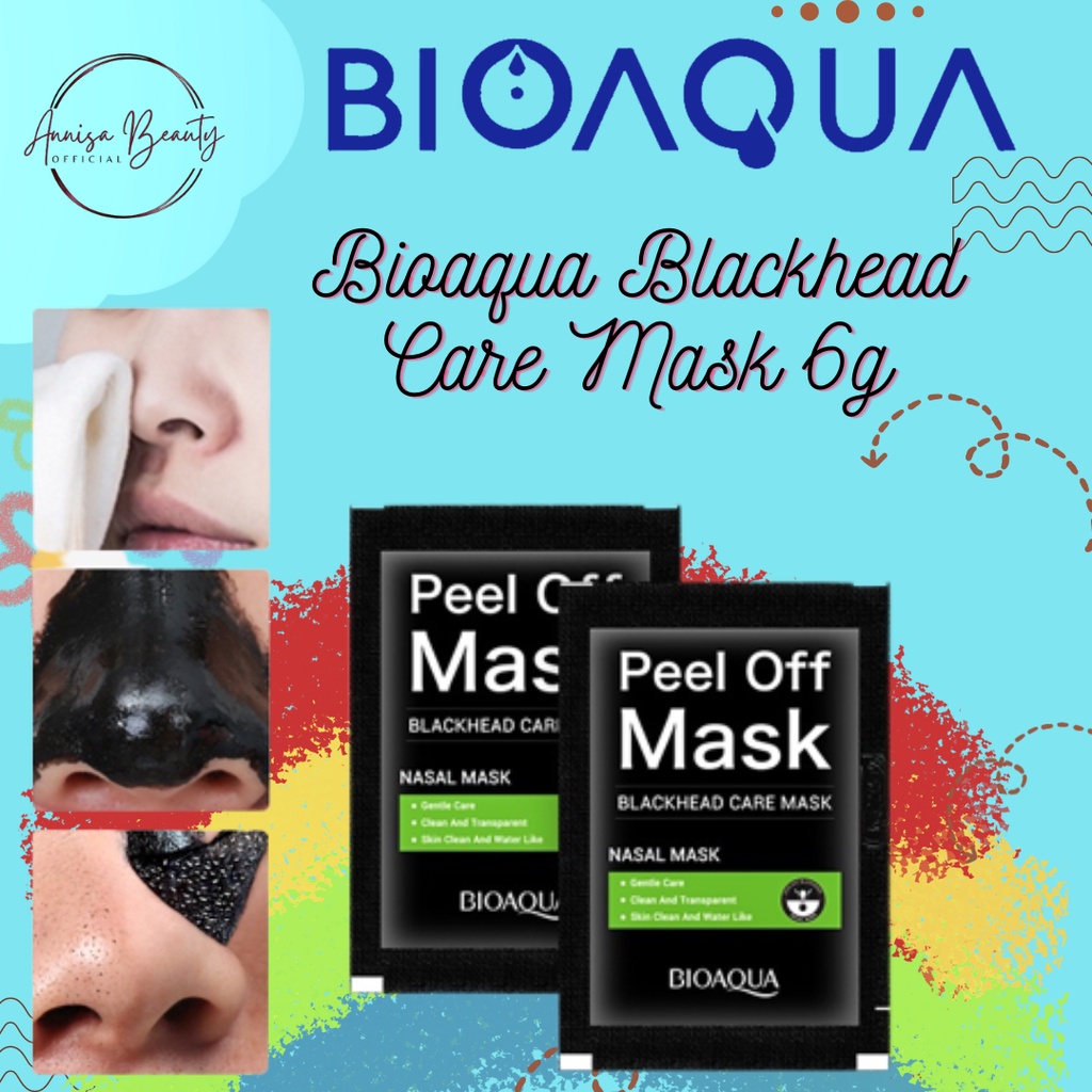 [BPOM][100% ORIGINAL]Bioaqua Blackhead Care Mask 6g/bag Q21A0128/Masker komedo /pembersih komedo