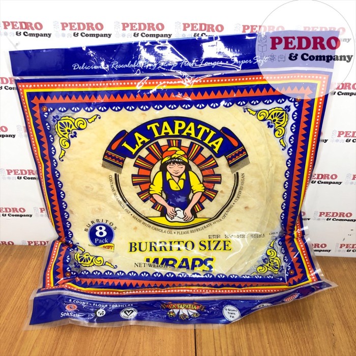 

Past La Tapatia Burrito Size Wrap 592 Gram - Tortilla Plain 8 Inch