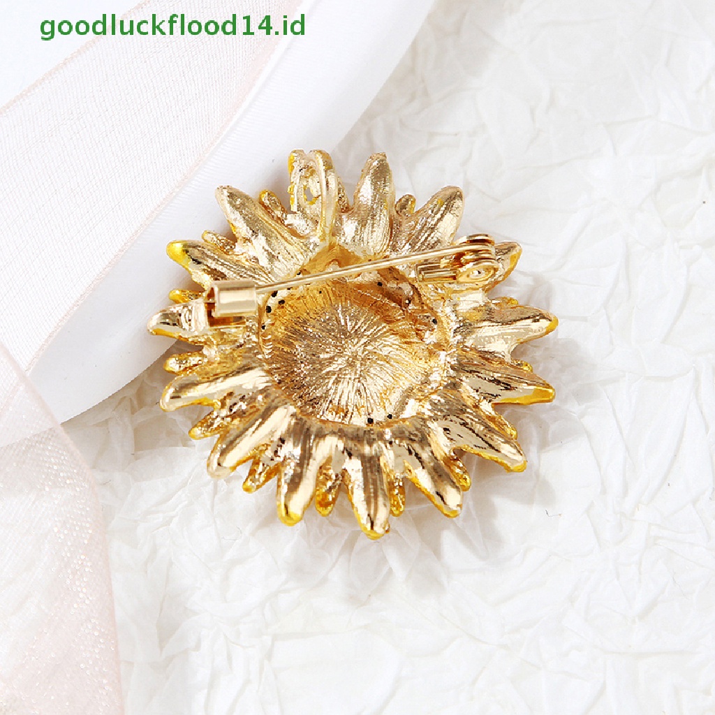 [GOOGFOUR] Vintage Collecg Beauty Flower From Sunflower Bros Untuk Wanita Gadis Pesta Pernikahan Bros Pin Hadiah [TOP]