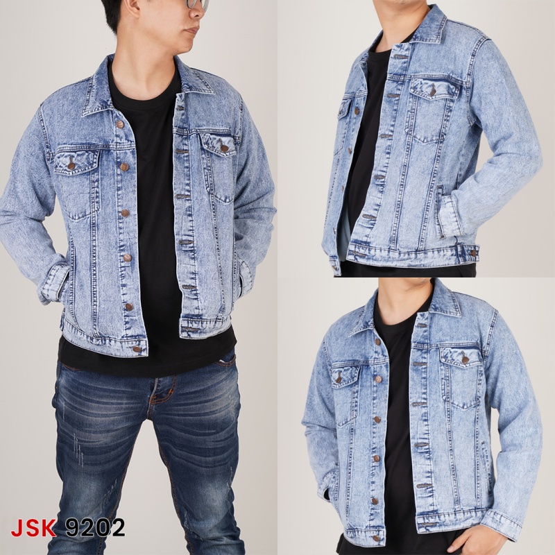 (5 Warna) Jaket Jeans JSK Pria / Size M-XXL Jaket Denim Pria / JSK Jeans